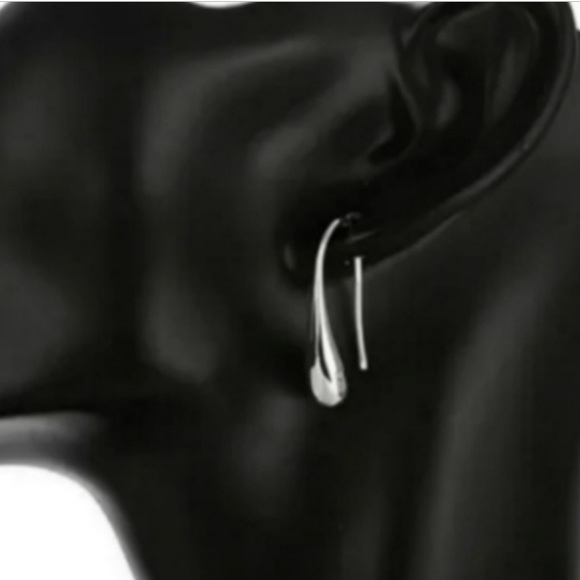 STERLING SILVER Water Drop Bean Jewelry Set Earrings Ring Bracelet Pendant Chain - Picture 10 of 11